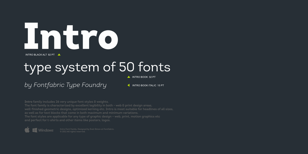Intro Font Family Free Download