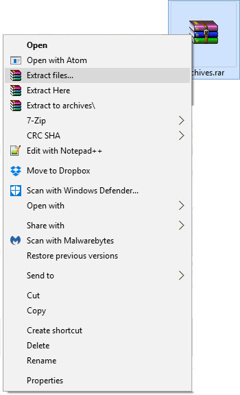 How To Open Rar In Windows 10