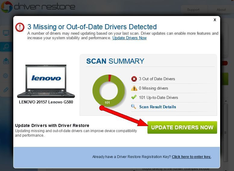 Restore drivers totally free